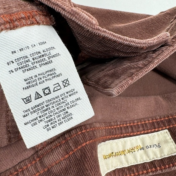 Pilcro Anthropologie Velvet Thin Stretch Skinny Cords Size 27/4 - Picture 10 of 13